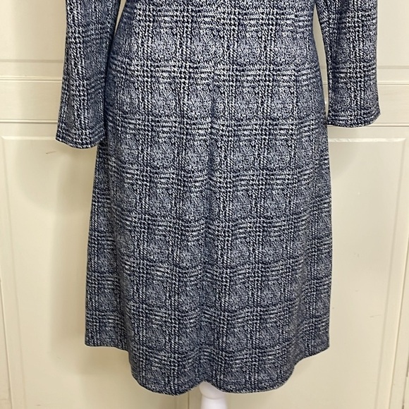 41 Hawthorn Knit A-Line Navy Stretch Size XL Navy Blue/White Pockets Long Sleeve - Picture 9 of 14